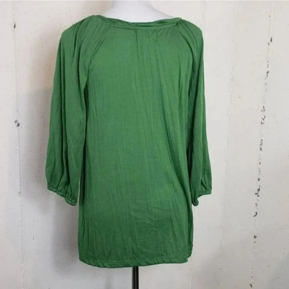 Debbie Morgan L green 3/4 sleeve tunic top - Picture 4 of 6